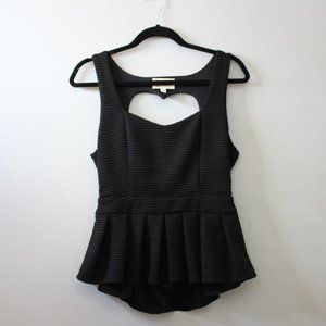 Black Heart Cutout Top